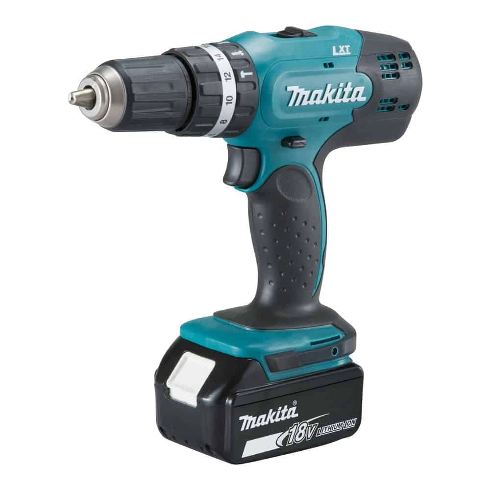 Makita DHP453RFE 18V Lithium-Ion Cordless Hammer Driver Drill 13mm with 2x (3Ah) Battery and Charger in Carry Case