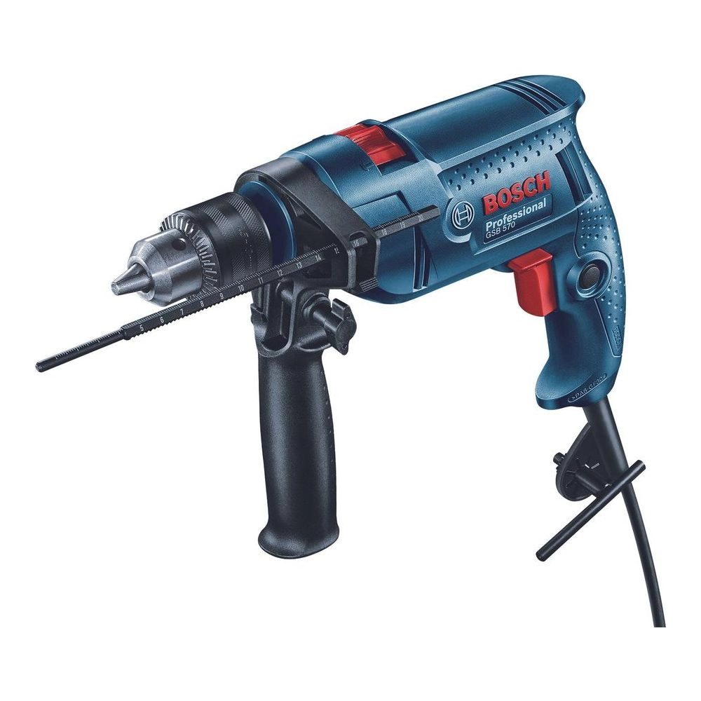 Bosch GSB 570 220V Professional Impact Drill, 13mm Keyed Chuck, 570W (06011B70L0)