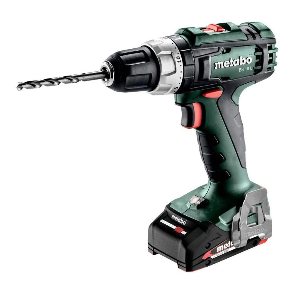 Metabo 602321500 BS 18 L 18V Cordless Drill Driver 13mm, 2 Speed, with 2x 2.0 Ah Li-Ion Batteries, Charger and Case