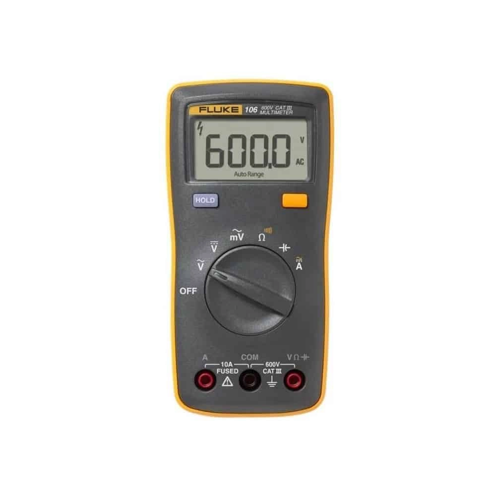 Fluke 106 Palm-Sized Digital Multimeter, CAT III 600V, 10A