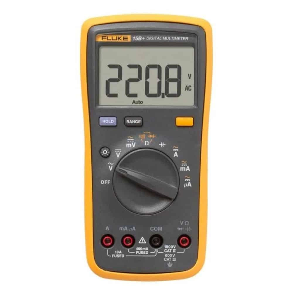 Fluke 15B+ Digital Multimeter, CAT III 600V, 10A
