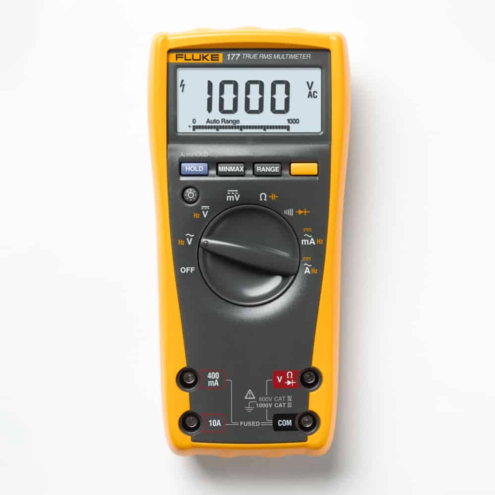 Fluke 177 True RMS Digital Multimeter, CAT IV 600V, 10A
