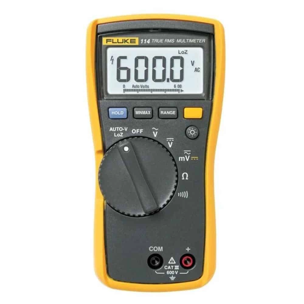 Fluke 114 True RMS Digital Multimeter With Autovolt, CAT III 600 V