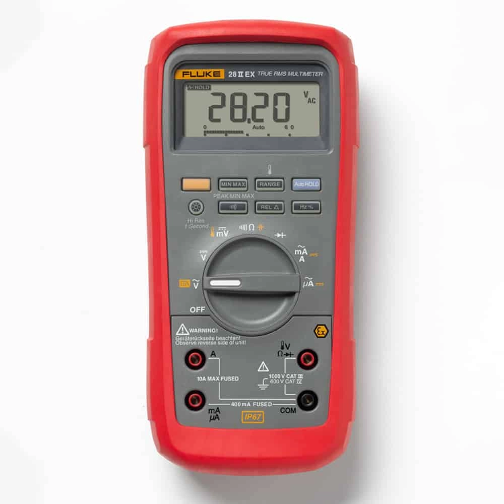 Fluke 28 II Ex True RMS Industrial Multimeter, CAT IV 600V, 10A