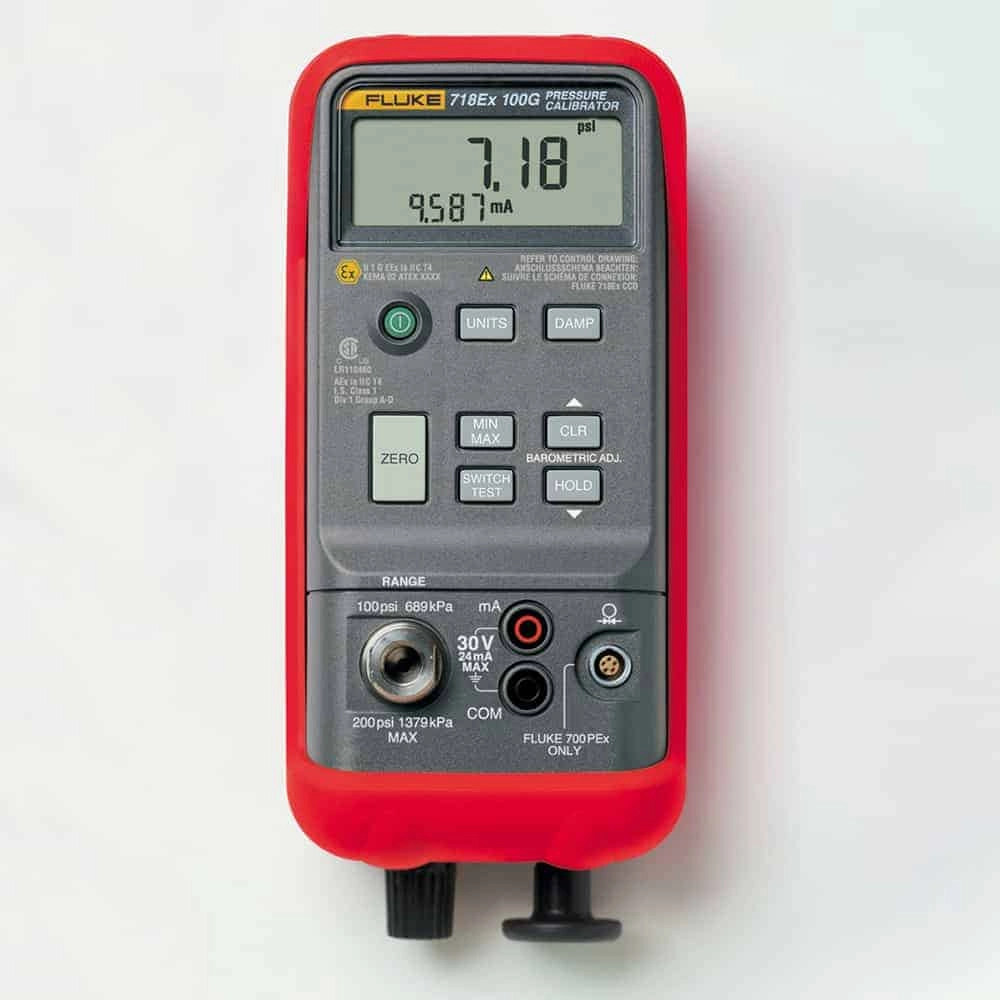 Fluke 718Ex 30G Intrinsically Safe Pressure Calibrator, -830 mBar to 2 Bar