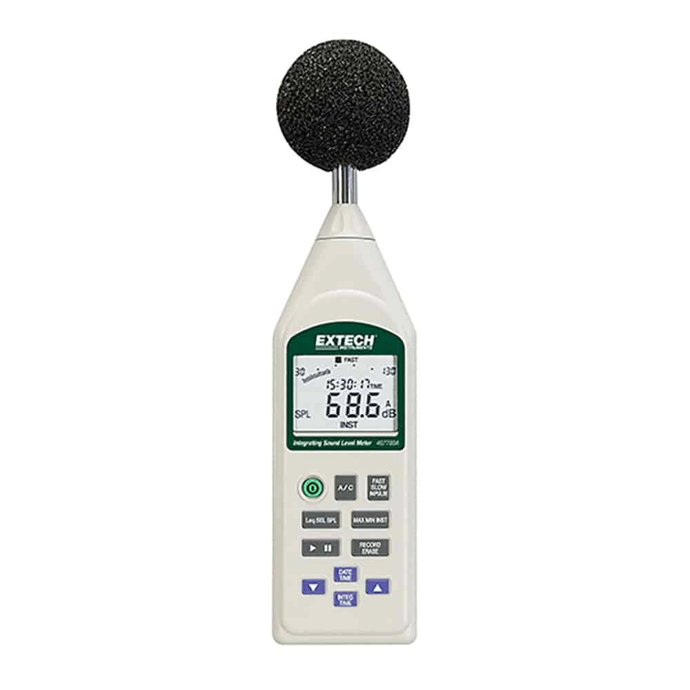 Extech 407780A Integrating Sound Level Meter, 30 to 130 dB