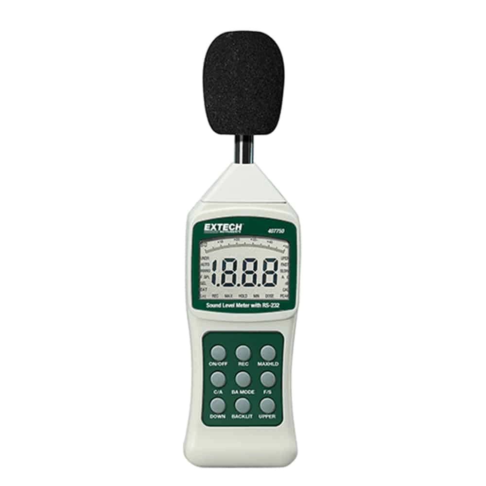 Extech 407750 Digital Sound Level Meter, 30 to 130 dB