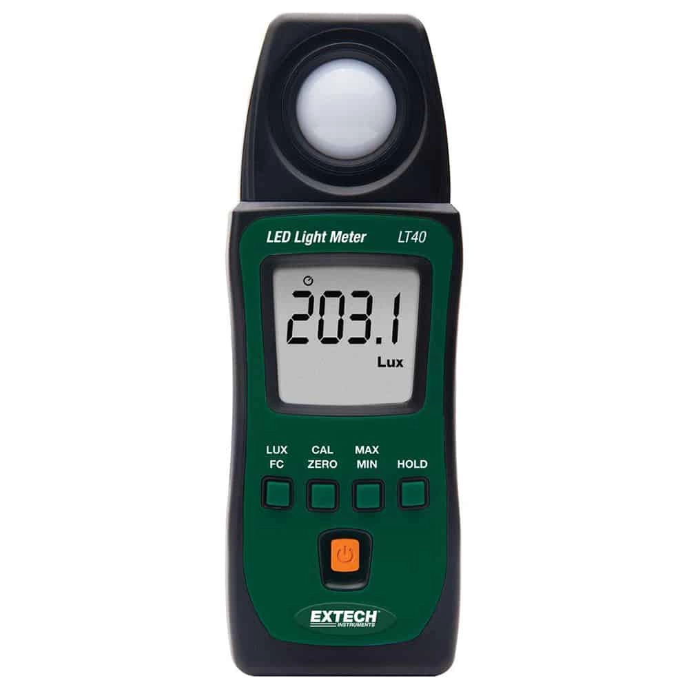  Extech LT40 LCD Display LED Light Meter, 400,000 Lux