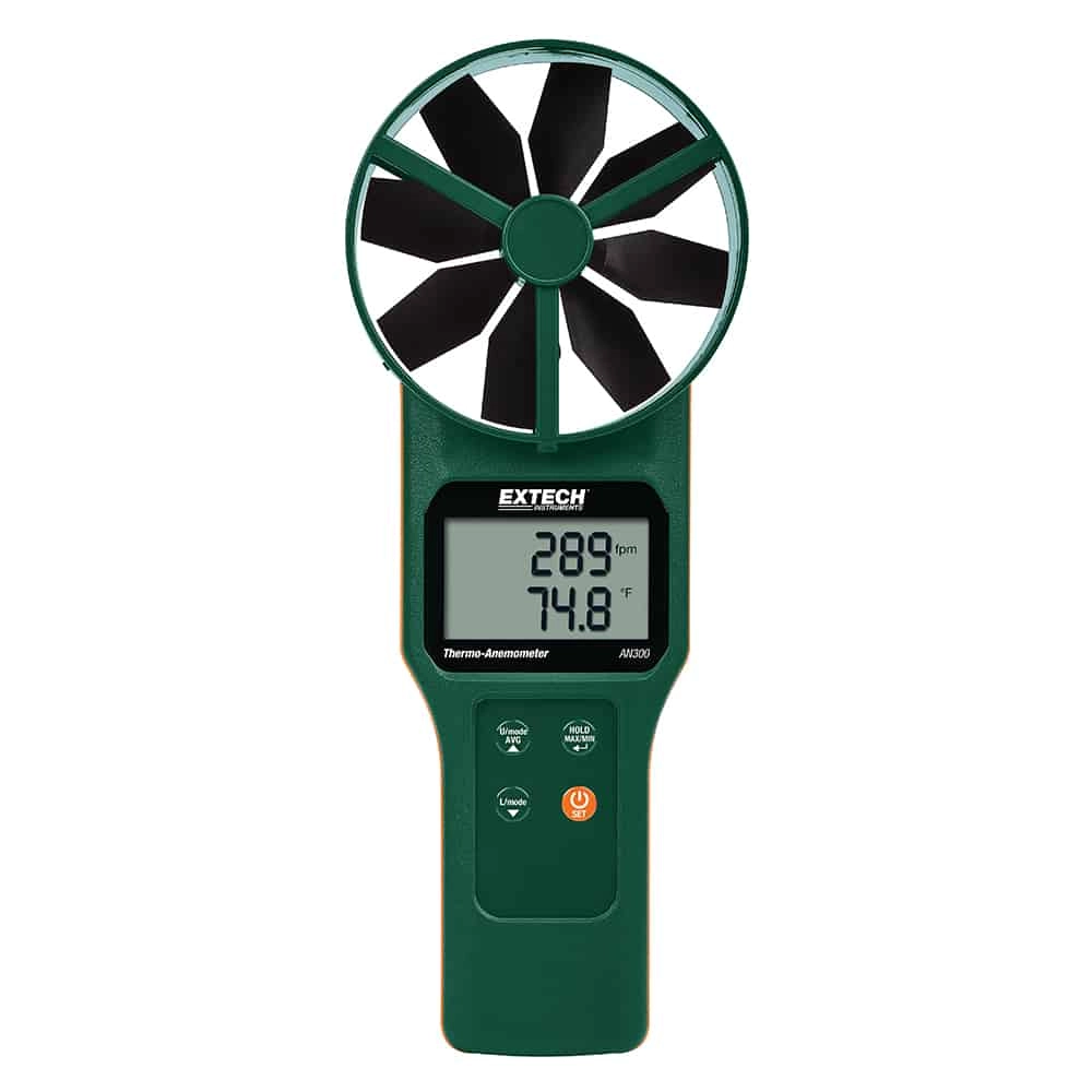 Extech AN300 Thermo-Anemometer, Large Vane, 0.2-30m/s