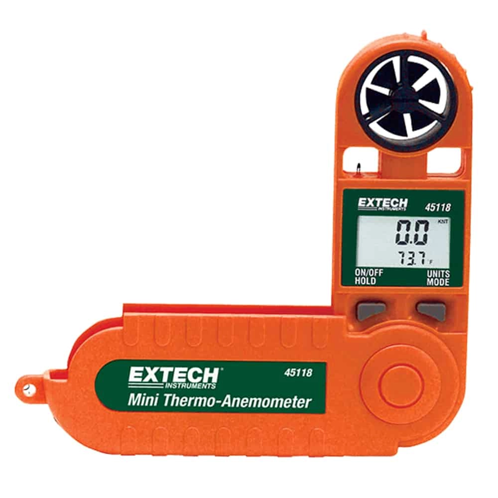 Extech 45118 Mini Thermo-Anemometer, 1.1-20m/s