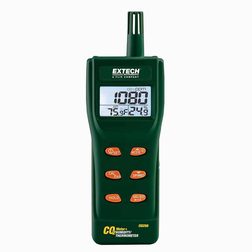 Extech CO250 Portable Indoor Air Quality CO2 Meter, 5000 PPM