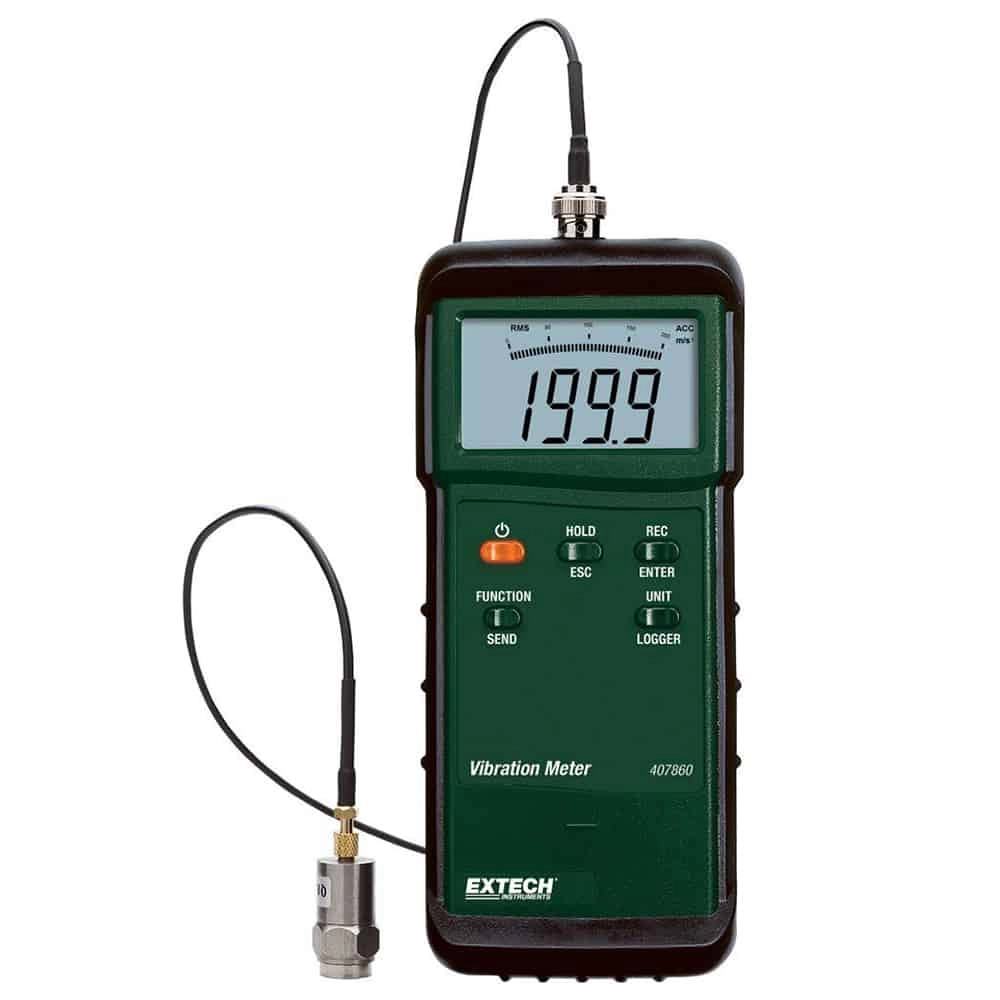 Extech 407860 Heavy Duty Vibration Meter, 200m/s²