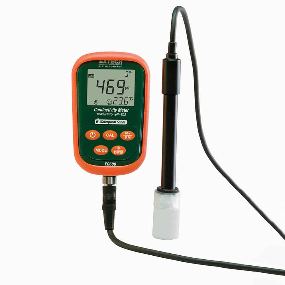 Extech EC600 Waterproof Meter, pH, mV, Conductivity, TDS, Salinity, Temperature