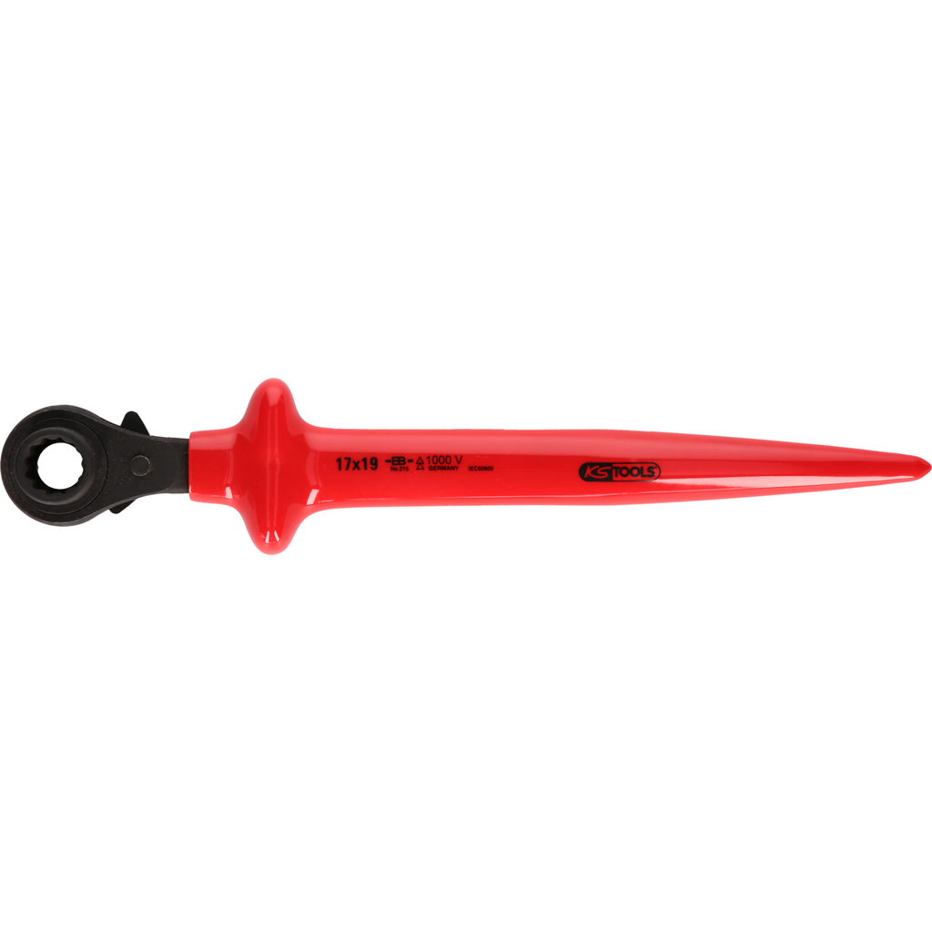 KS Tools  117.2294  Freewheel ratchet with protective insulation, 13x17