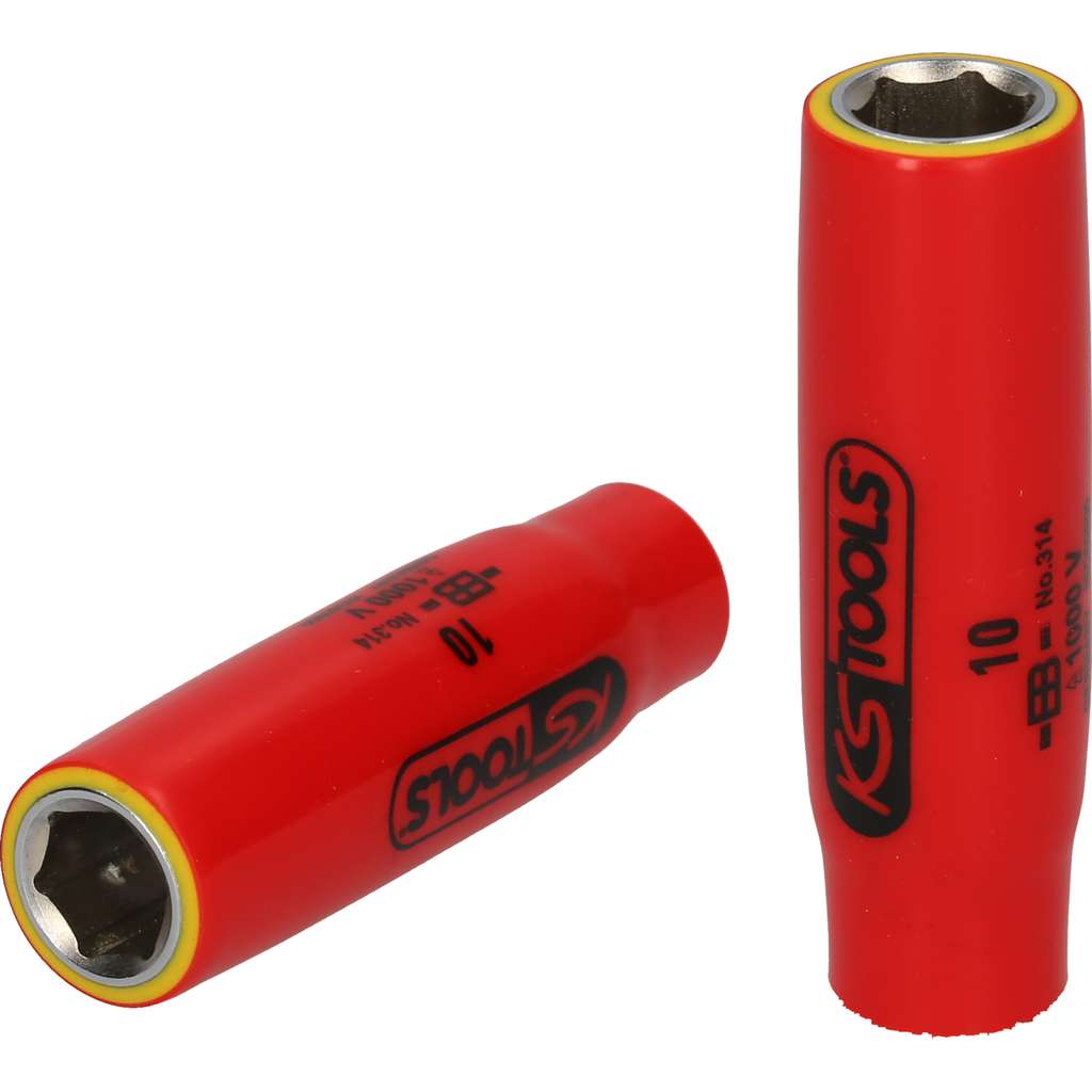 KS Tools 117.2341 1/4" socket with protective insulation, 4mm, long