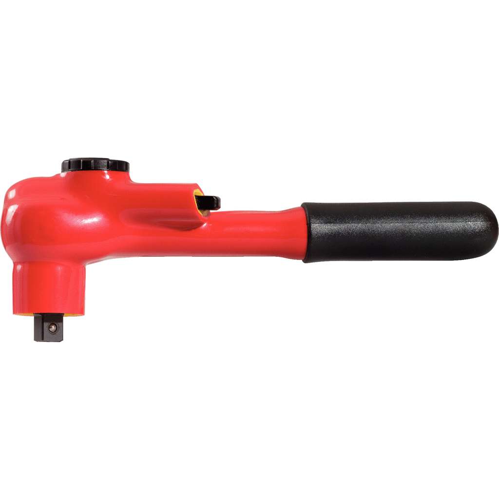 KS Tools 117.3800 3/8" head-reversible ratchet with protective insulation with locking mechanism, 32 tooth