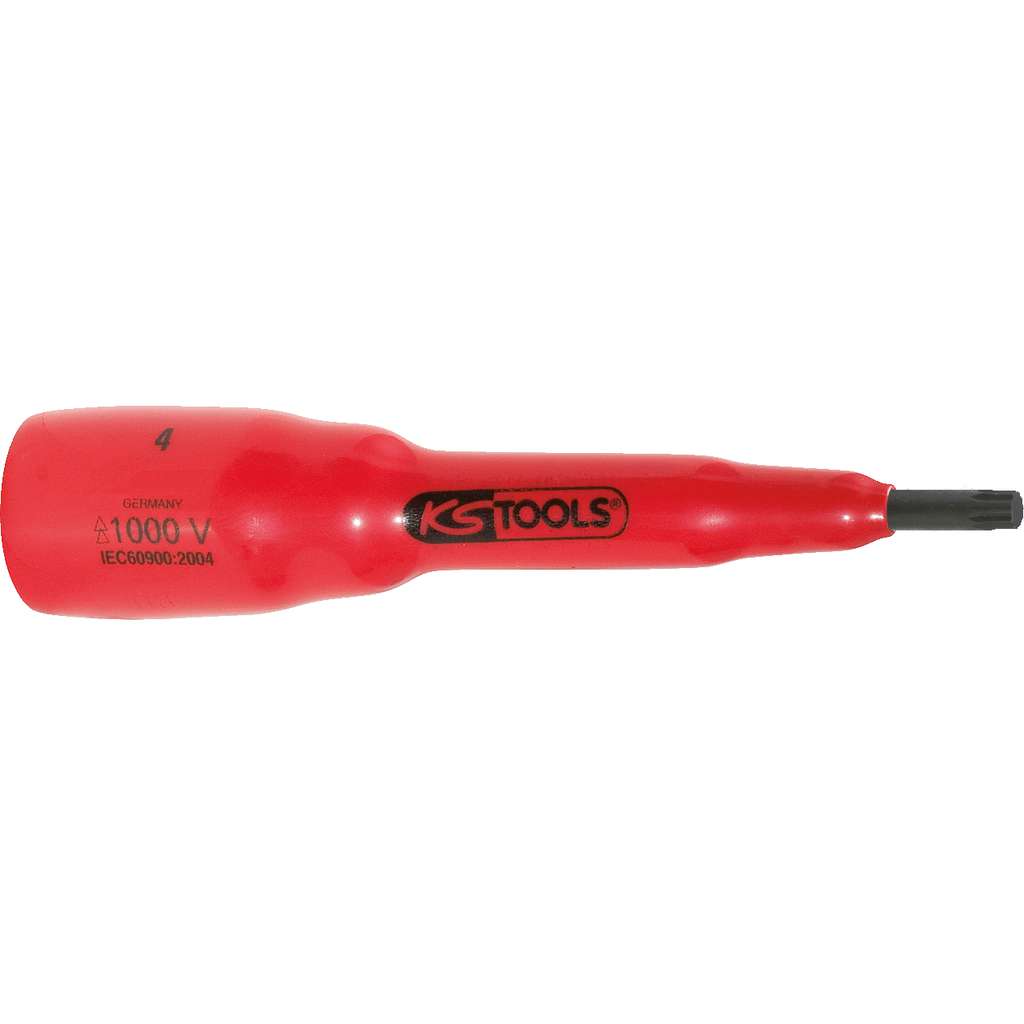 KS Tools 117.3893 3/8" bit socket with protective insulation for multi-tooth (XZN®) screws, M8