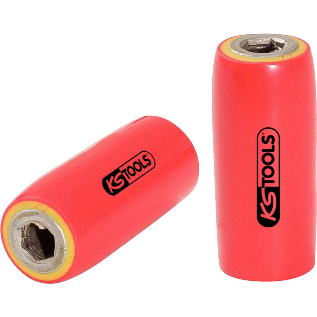 KS Tools 117.2313 3/8" bit holder with protective insulation for 1/4” bits
