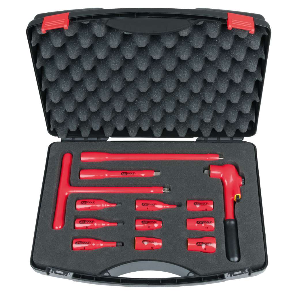 KS Tools 117.1886 3/8" Insulated socket wrench set, 13 pcs