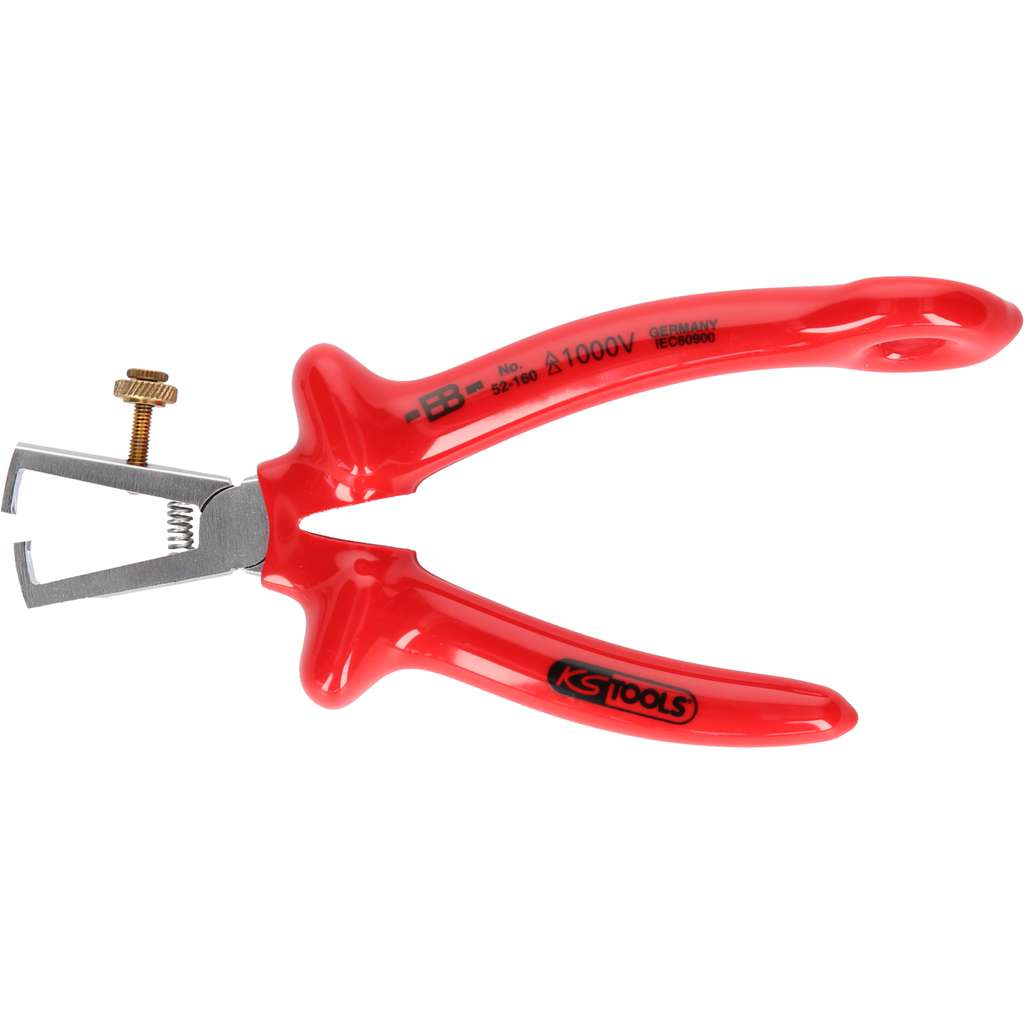 KS Tools  117.2202 1000V wire stripper with safety eyelet for safety line
