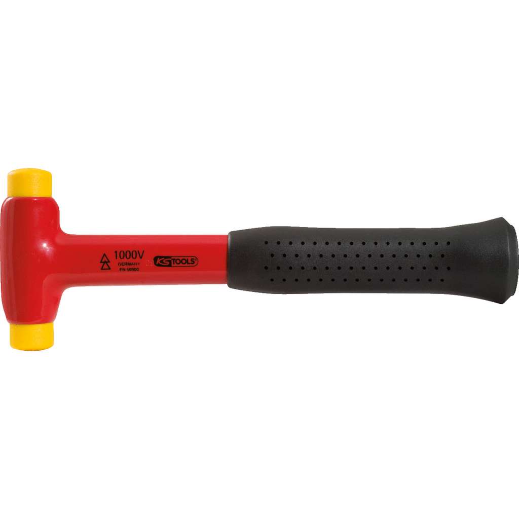 KS Tools 117.1126 Soft-head hammer with protective insulation, head Ø 25mm