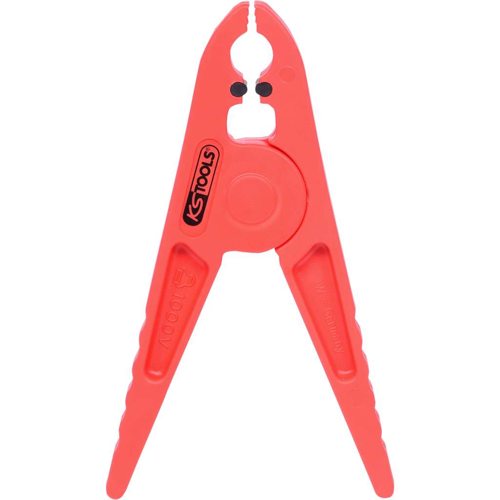 KS Tools 117.1644 Plastic flat nose pliers with protective insulation, large, 160mm