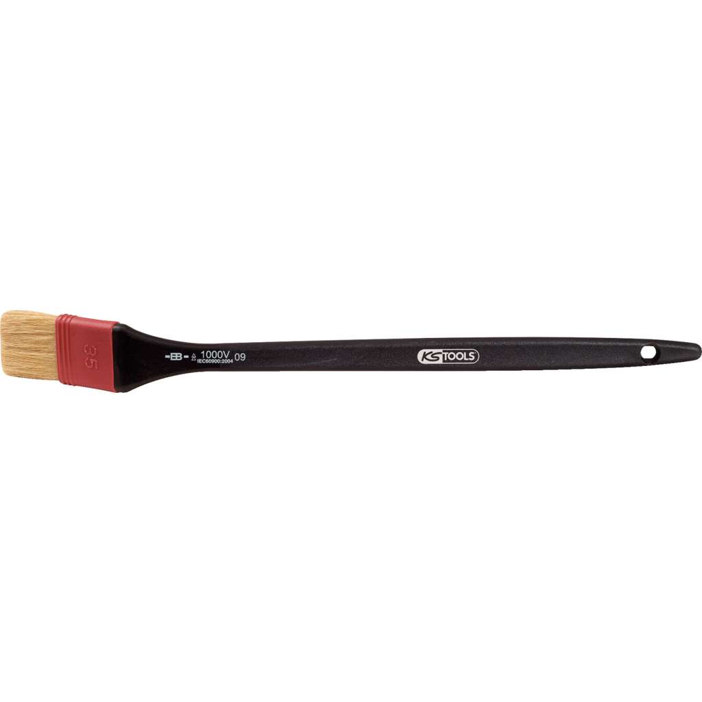 KS Tools 117.1646 Dusting brush with protective insulation, bent, 25mm