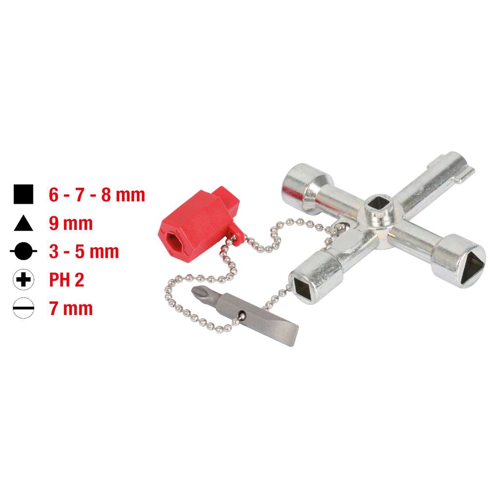 KS Tools 130.1015 Universal enclosure keys, 71mm