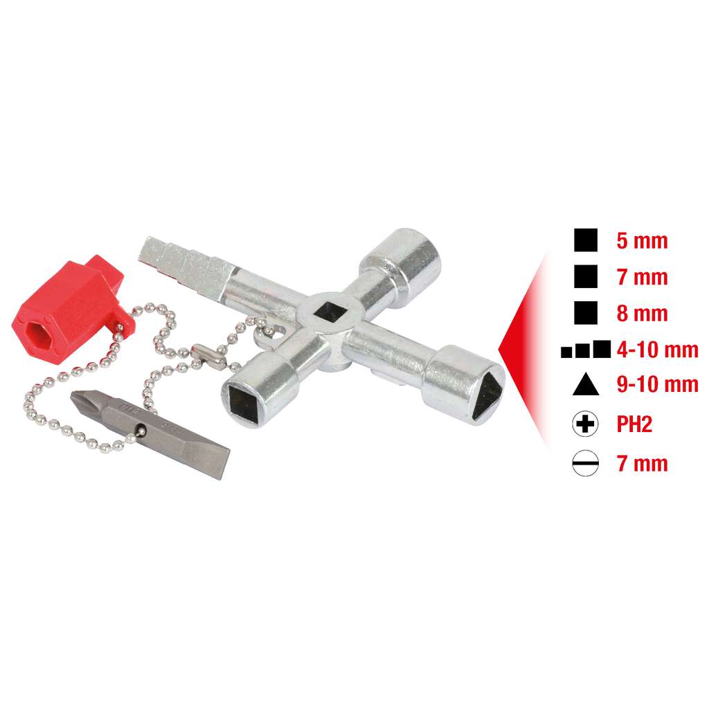 KS Tools 130.1020 Universal enclosure keys, 61x90mm