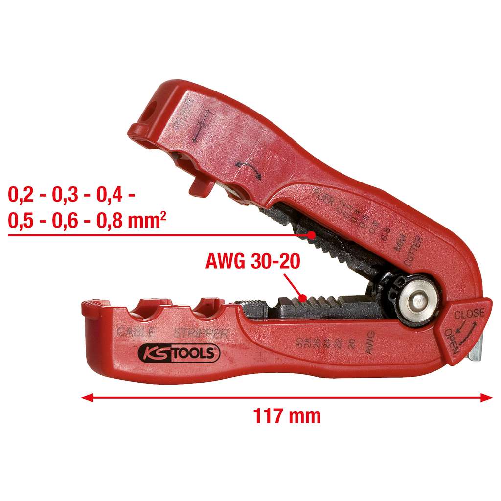 KS Tools 115.1251 Multi-funct.stripping tool, 0.2-0.8mm