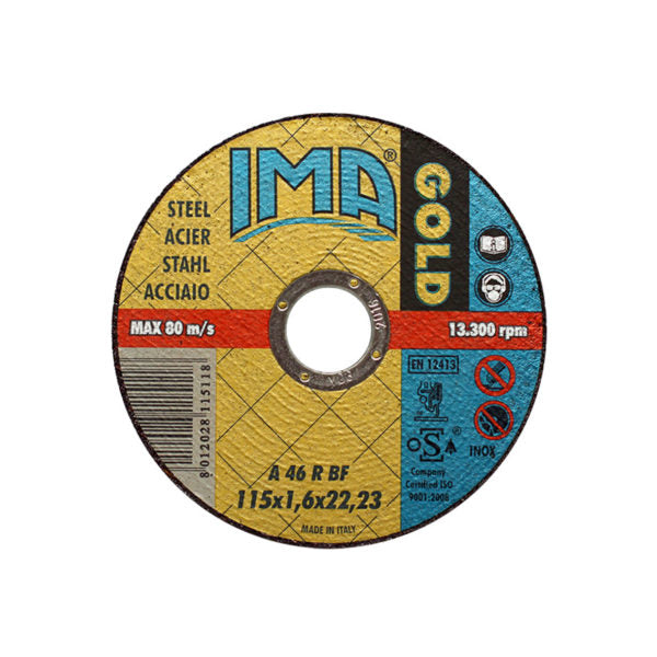 IMA ABRASIVI 1801622F2TM   180X1.6X22 FERR GOLD THIN CUTTING DISC IMACH3 