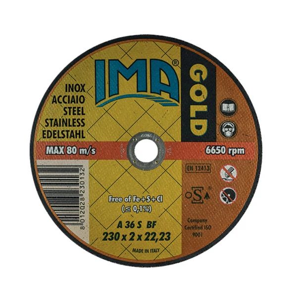 IMA ABRASIVI 1503222I2DT  150X3.2X22 INOX GOLD CUTTING DISCS METAL - INOX  GOLD FLAT OR DPC