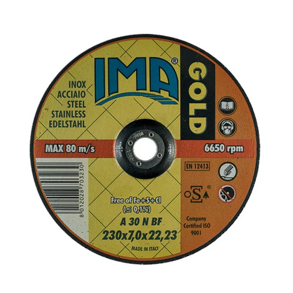 IMA ABRASIVI 1256422I2DS  125X6,4X22 INOX GOLD GRINDING DISCS METAL - INOX  GOLD