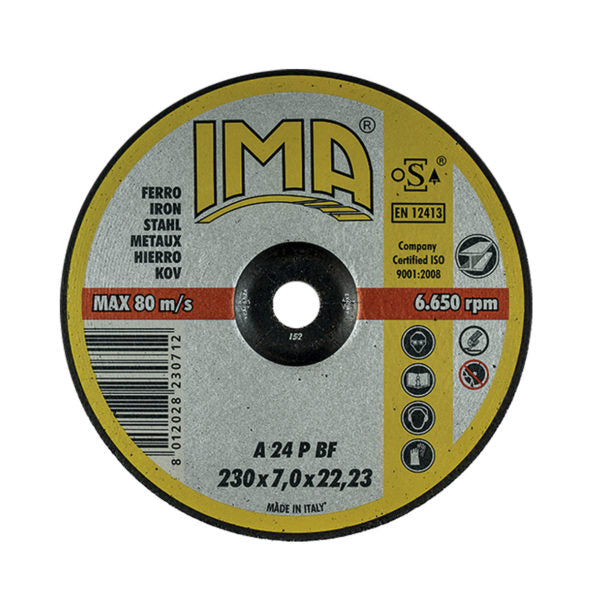 IMA ABRASIVI 1256422F3DS 125X6,4X22 FERR GRINDING DISCS METAL - INOX IMA