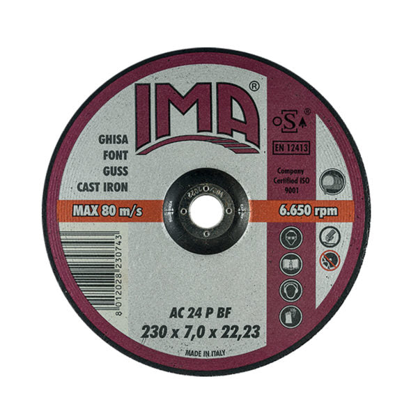 IMA ABRASIVI 1807022I3DS  180X7,0X22 INOX GRINDING DISCS METAL - INOX IMA